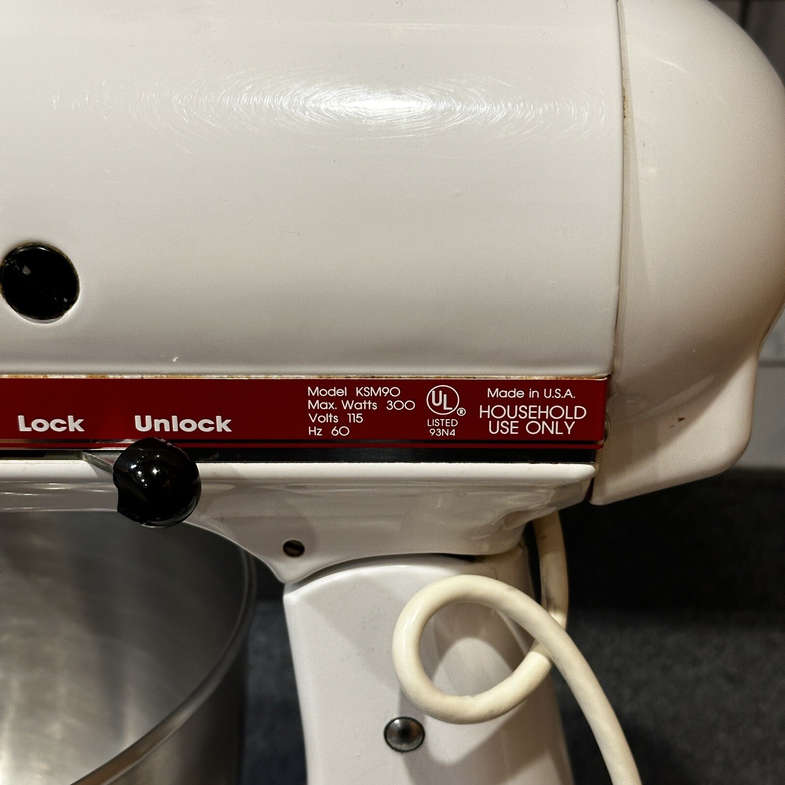 ⭐ KitchenAid KSM90 300W Ultra Power Stand Mixer White w/ Attachments