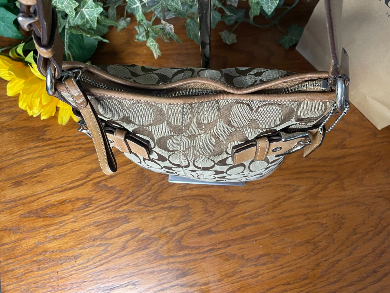 BORSA A TRACOLLA COACH SIGNATURE SMALL DUFFLE 3577 FIBBIA BORSETTA BORSETTA KHAKI