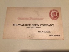 U. S. Milwaukee Seed Company Wisconsin1911 postal card 67189 