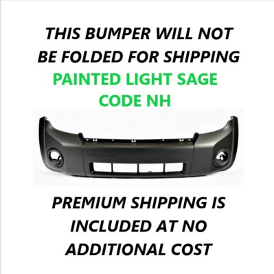 NEW FRONT BUMPER FOR 2008-2012 ESCAPE PAINTED LIGHT SAGE NH SHIPS PREMIUM