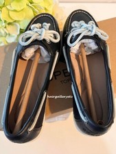 Sperry Top-Sider Firefish Core Black / White Leather Women Size 5 M NEW