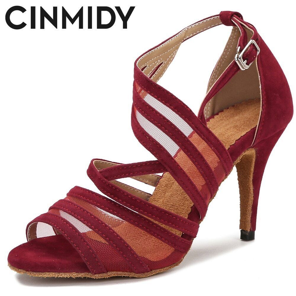 Silk Satin Latin Dance Shoes Tango Salsa Dance Shoes Women Indoor Dance Sneakers