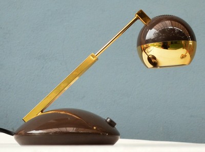 Mid Century Modern Telescoping Brown Lamp By Eichhoff Werke Germany Typ E3373 Ebay