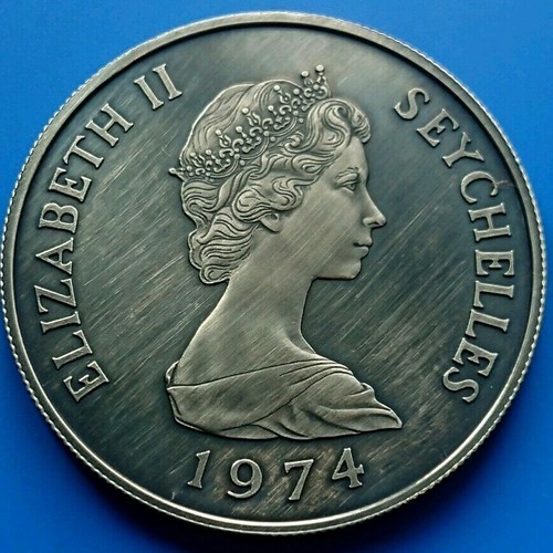 1974 Seychelles 10 Rupees Big Green Sea Turtle Superb Antique Finish 1974-seychelles-10-rupees-big-green-sea-turtle-superb-antique-finish
