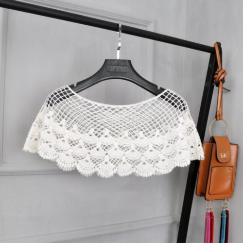Women Hollow Knit Wrap Shrug Bolero Capelet Crochet Lace Shawl Cover Up Evening  - Picture 1 of 25