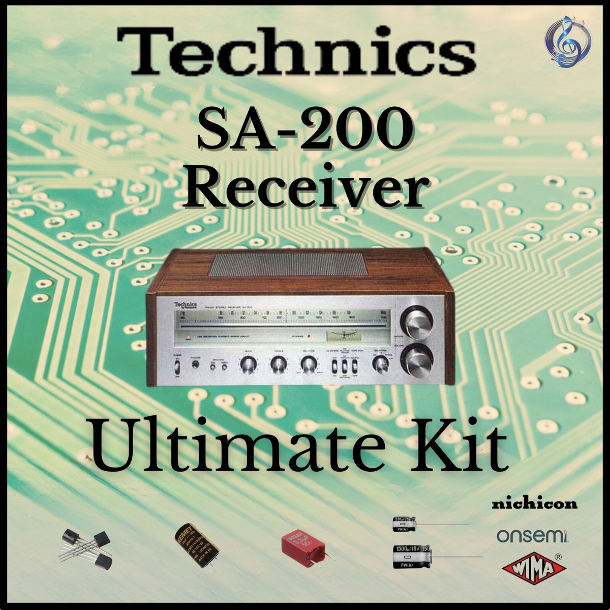 アンプ Technics MULTI CHANNEL RECEIVER SA-2000 Technics SA-200 Receiver | Ultimate Upgrade Kit | Genuine Parts