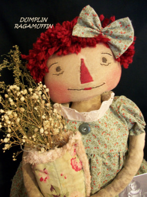 Pattern, sewing, primitive Annie doll, 20 in., Dumplinragamuffin #195