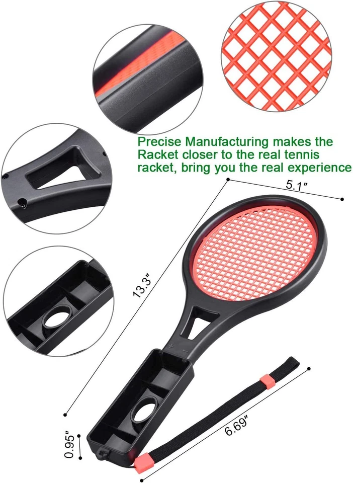 Mario Tennis Racket - Tendak Tennis Racket for Nintendo Switch Joy-Con Mario 12 - Image 3 of 4