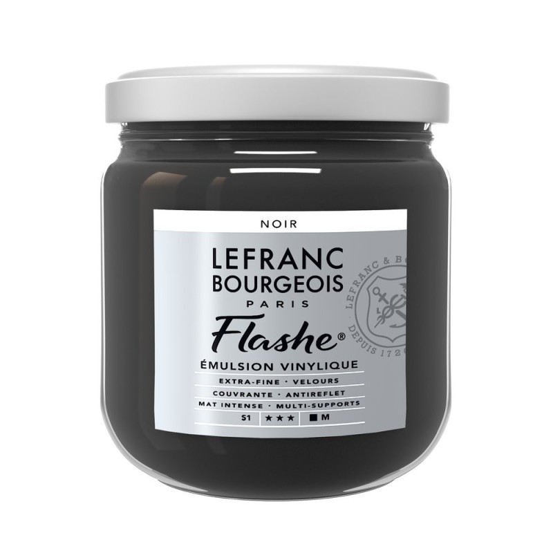 Peinture vinylique Flashe Noir 265 Lefranc Bourgeois beaux-arts 400ml