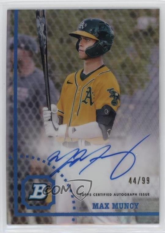 2022 Bowman Heritage Chrome Prospect Refractor 44/99 Max Muncy #CPA-MM Auto 0m4q