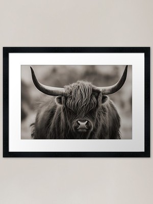 The Great One, Highland Cow Gerahmt Gerahmt Wandbild Poster Leinwanddruck Bild