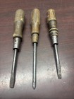 Vintage Wood Handle Screwdriver Lot of 3 Flathead, And Phillips — photo 3