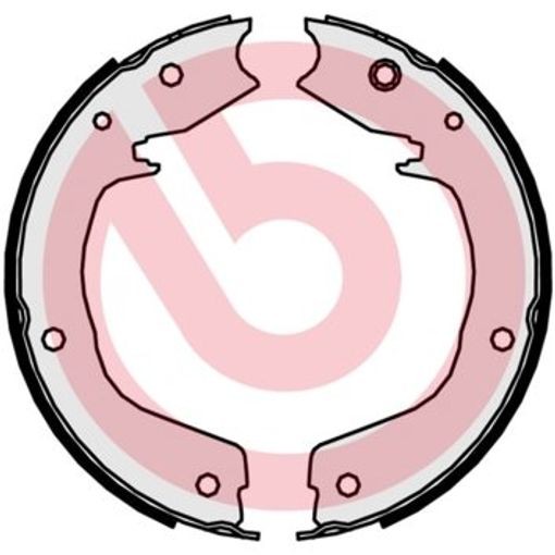 Rear BREMBO S 54 524 Brake Shoe Set, parking brake for MITSUBISHI - Image 11