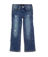 Joe's Jeans Girls Size 14 Straight The Lara Blue Distressed Stretch Denim New