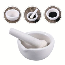 Mini Porcelain Mortar and Pestle Set Herb Grinder Pill Crusher Grinding Bowl Set