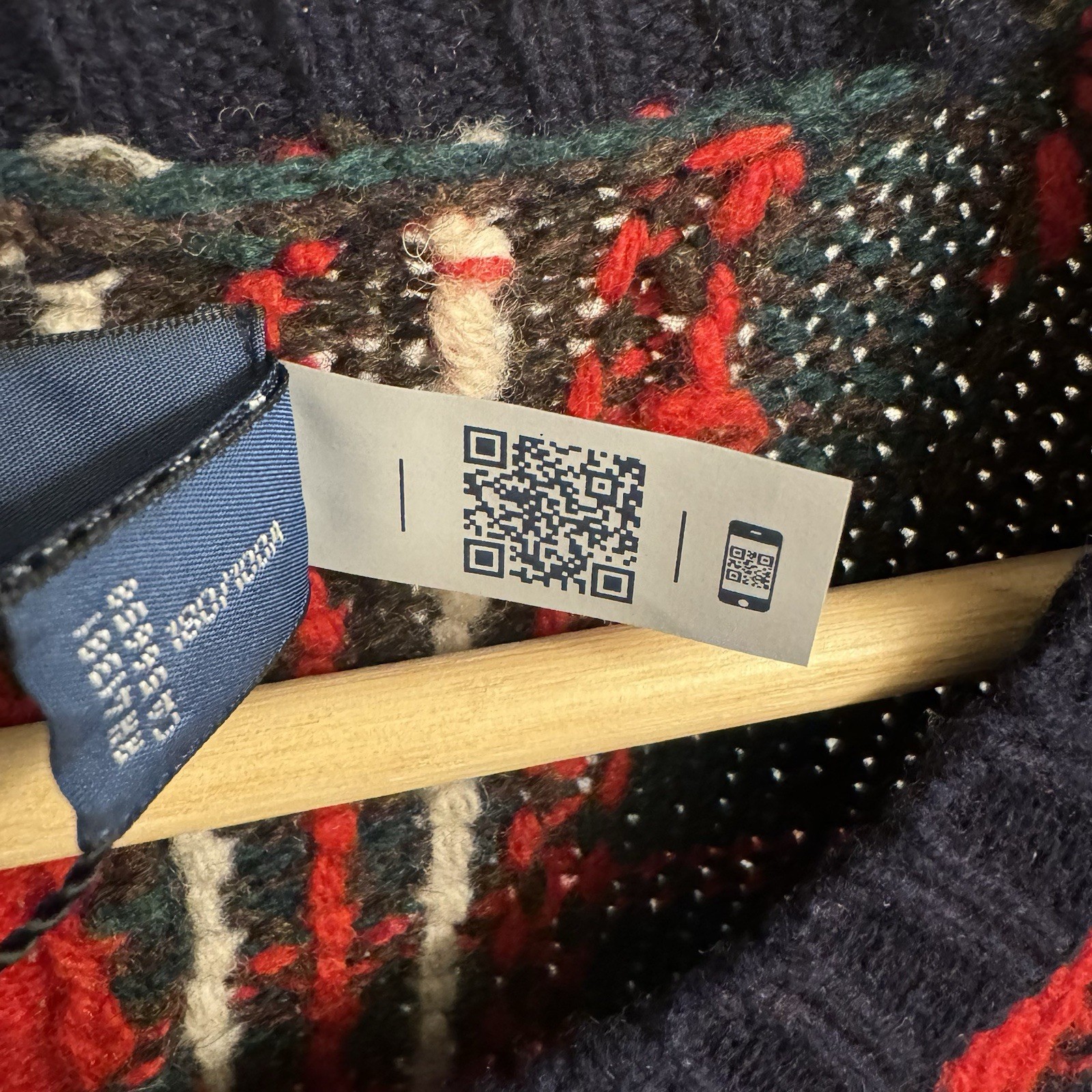 Polo Ralph Lauren Patchwork Plaid Wool Blend Sweater Red/Black Men's Size L -NEW image 5