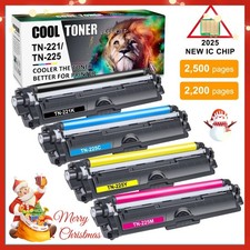 4 Pack TN221 TN225 Toner For Brother TN221BK HL-3170CDW MFC-9130CW MFC-9340CDW