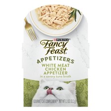 Fancy Feast Appetizers Wet Cat Food, Chicken in Tuna Broth,1.1 oz Trays 10 Pack 