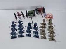 Civil War 30 Piece Plastic Toy Soldiers Lot Unbranded Made In China