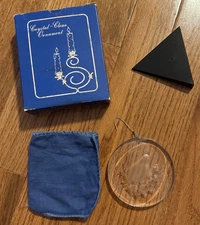 Vintage Henco Christmas Crystal Clear Quail Ornament 4in