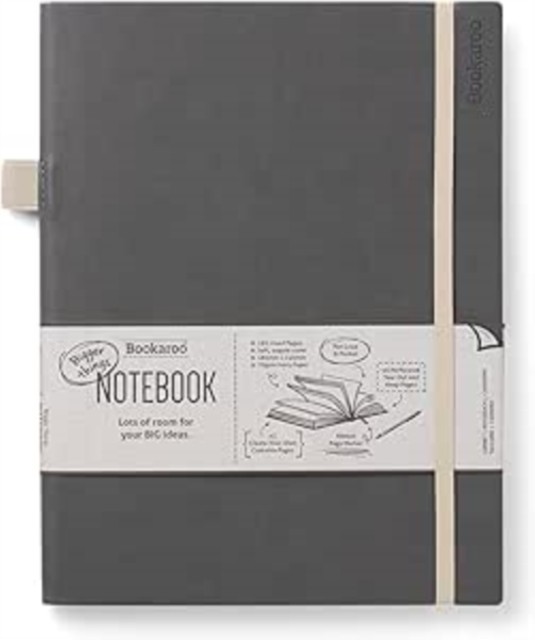 Bookaroo Bigger Things Notebook Journal - Charcoal (Paperback Book)