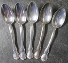 Towle French Provincial Lot Of 5 Teaspoons Sterling 141.8 Grams 925 Scrap Or Use