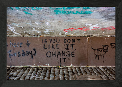 Change it Gerahmtes Wandbild Poster Leinwanddruck Bild