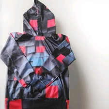 Youth Hooded Sweatshirt Geometric Design Boys Size Large 10-12