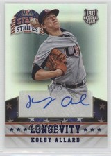 2015 Stars and Stripes Longevity Signatures Sapphire 14/25 Kolby Allard Auto 0f8