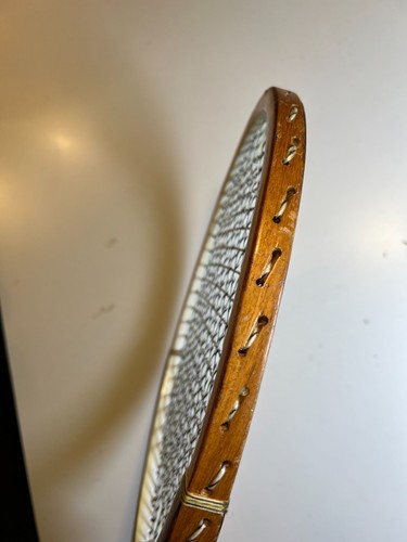 Racchetta da tennis vintage Bancroft Bantam Youth in legno Massachusetts MCM anni 50 - Foto 12 di 21