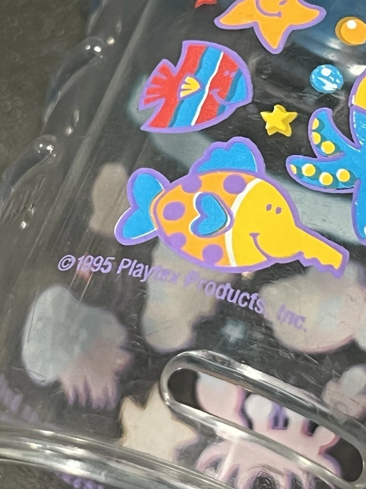 Vintage 90s Playtex Nurser Drop In Bottles With Rings Colorful 4oz Lot 1994 1995 - Image 3 of 3