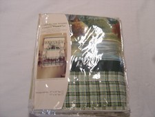 nip CABIN IN THE WOODS WINDOW CURTAIN SET FITS WINDOW UP TO 36" WIDE X 57" GR