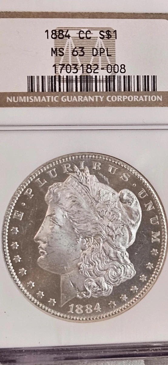 Uncirculated Carson City Grade MS 63 Morgan US Dollars (1878-1921