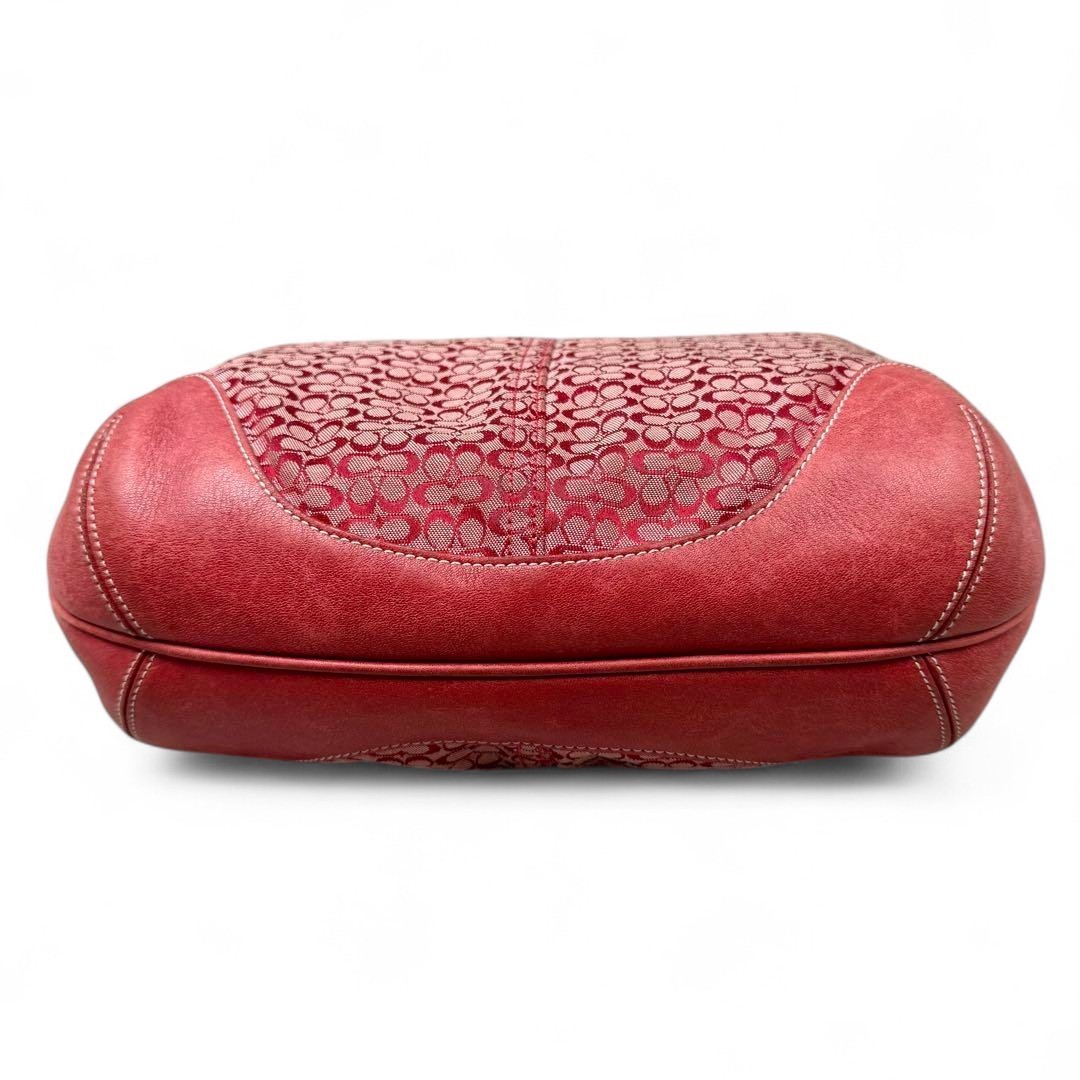 Coach Vintage 6617 Red Signature Ergo Hobo Shoulder Bag Y2K Purse