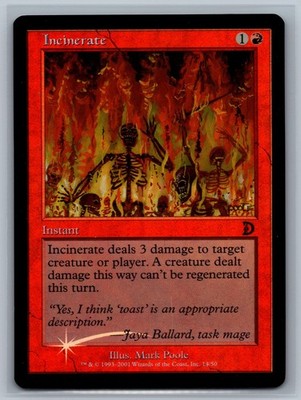 Magic MTG Deckmasters Garfield vs Finkel Incinerate #14/50 Foil TCG CCG