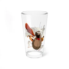 Captain Caveman Cartoon Mixing Glass, 16oz Pint Glass, Classic Cartoon