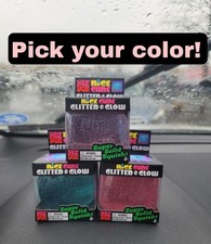 Nee Doh Nice Cube Ice Glitter Glow Squish Sensory Cube - NeeDoh Glitter Cube