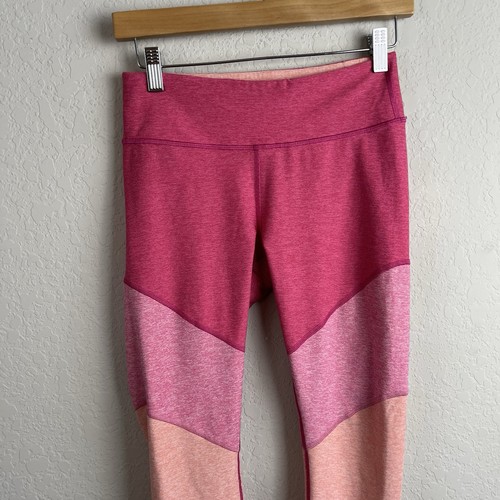 Outdoor Voices Warmup 7/8 Leggings Small S Flamingo Pink Hot Pink Color Block - Picture 4 of 8