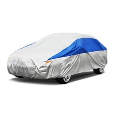 Car Cover Waterproof All 2 Fit Sedan/Coupe-Length 194" To 208" Silver-Blue