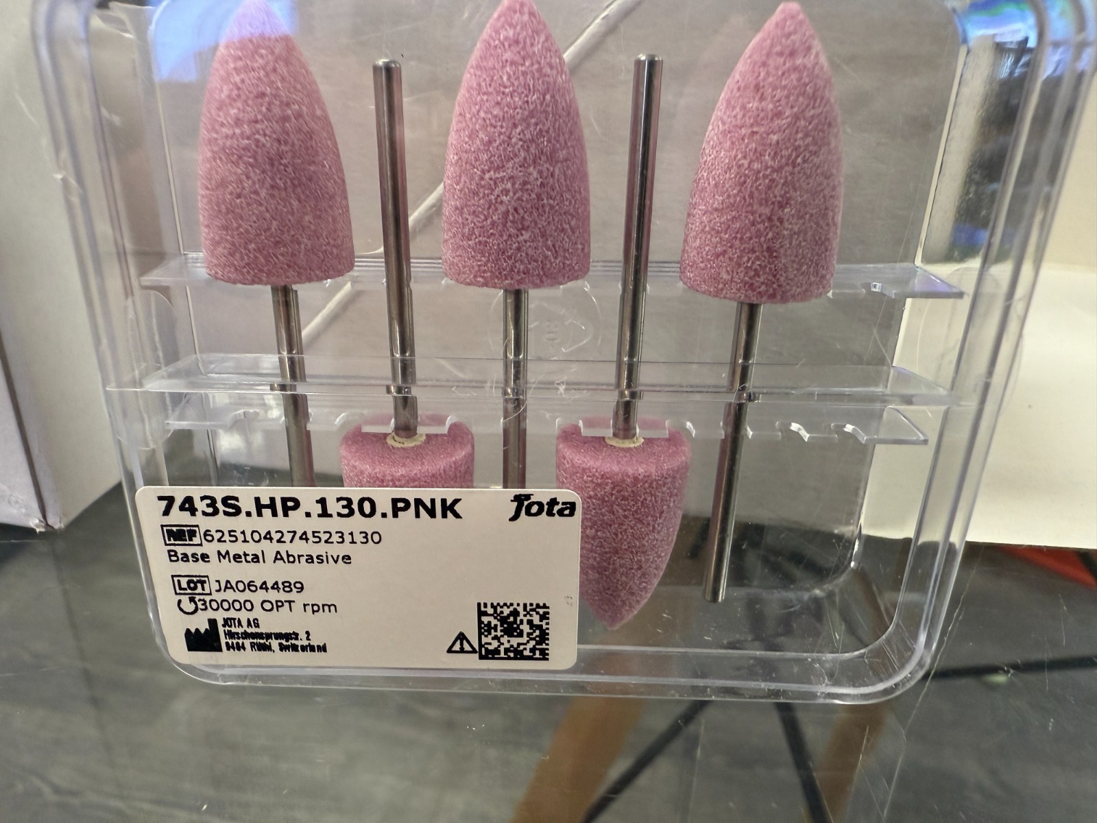 Fraises Jota Swiss Dental 43.HP.130.PNK à haute précision pour ajustement de prothèse