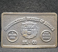 XE03114 SWEET VINTAGE 1970s COMMUNICATIONS WORKERS OF AMERICA MENS BELT BUCKLE