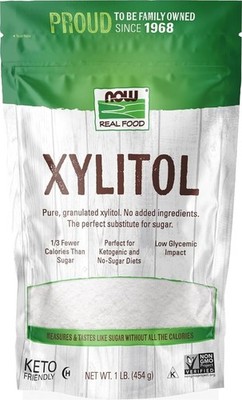 NOW Foods, Organic Xylitol, Pure with No Added Ingredients, Keto-Friendly, Low G