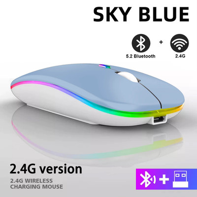 Kabellose Maus Funkmaus Wireless USB Optisch Wiederaufladbar für PC Laptop Mac