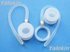  2 White Earhooks and Eartips for Motorola H19 H19txt HX550 and Boom 89605N 