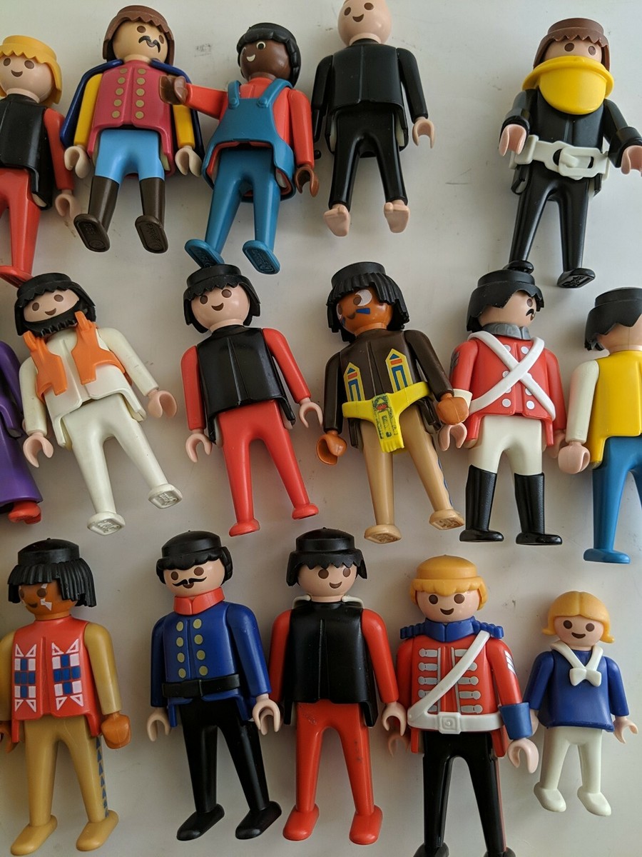 25 Piece Lot Assorted Vintage 1974 Geobra Playmobil Figures