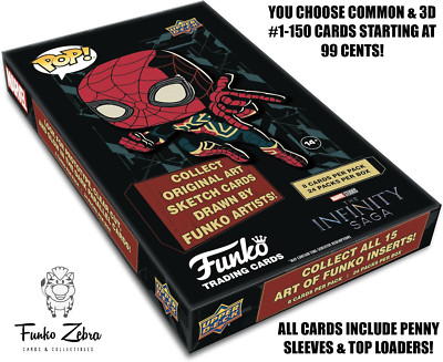 Funko Pop Marvel Upper Deck You Choose SDCC Cards *Base Set #1-100 & 3D 101-150*