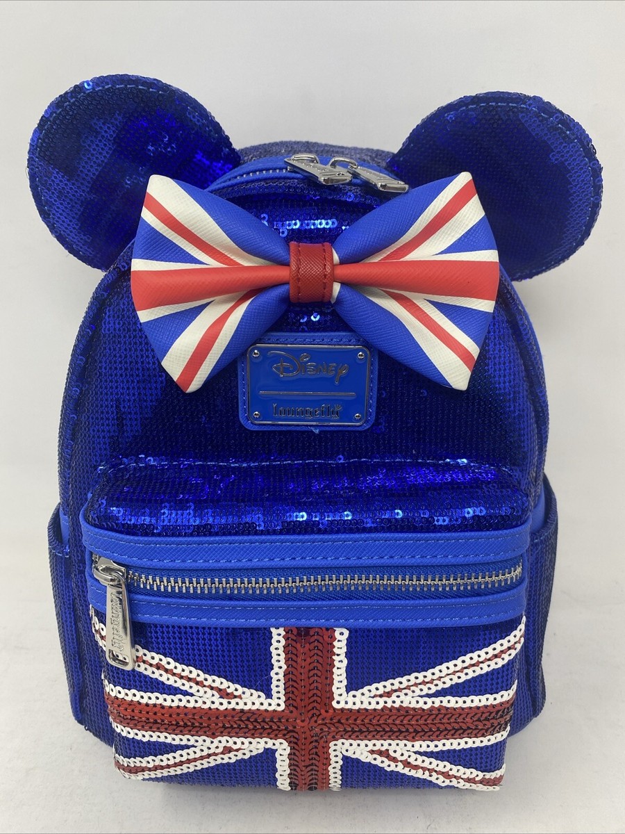 Loungefly x Disney Minnie Mouse Union Jack Sequin Mini