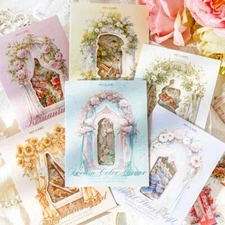 Garden Girls PET Stickers Bullet Journals Diary Collage Scrapbooking Card Crafts