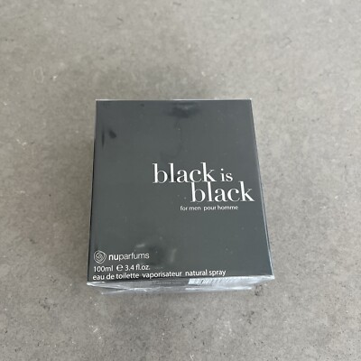 NU Parfums Black is Black Men's Eau de Toilette - 3.4oz for sale