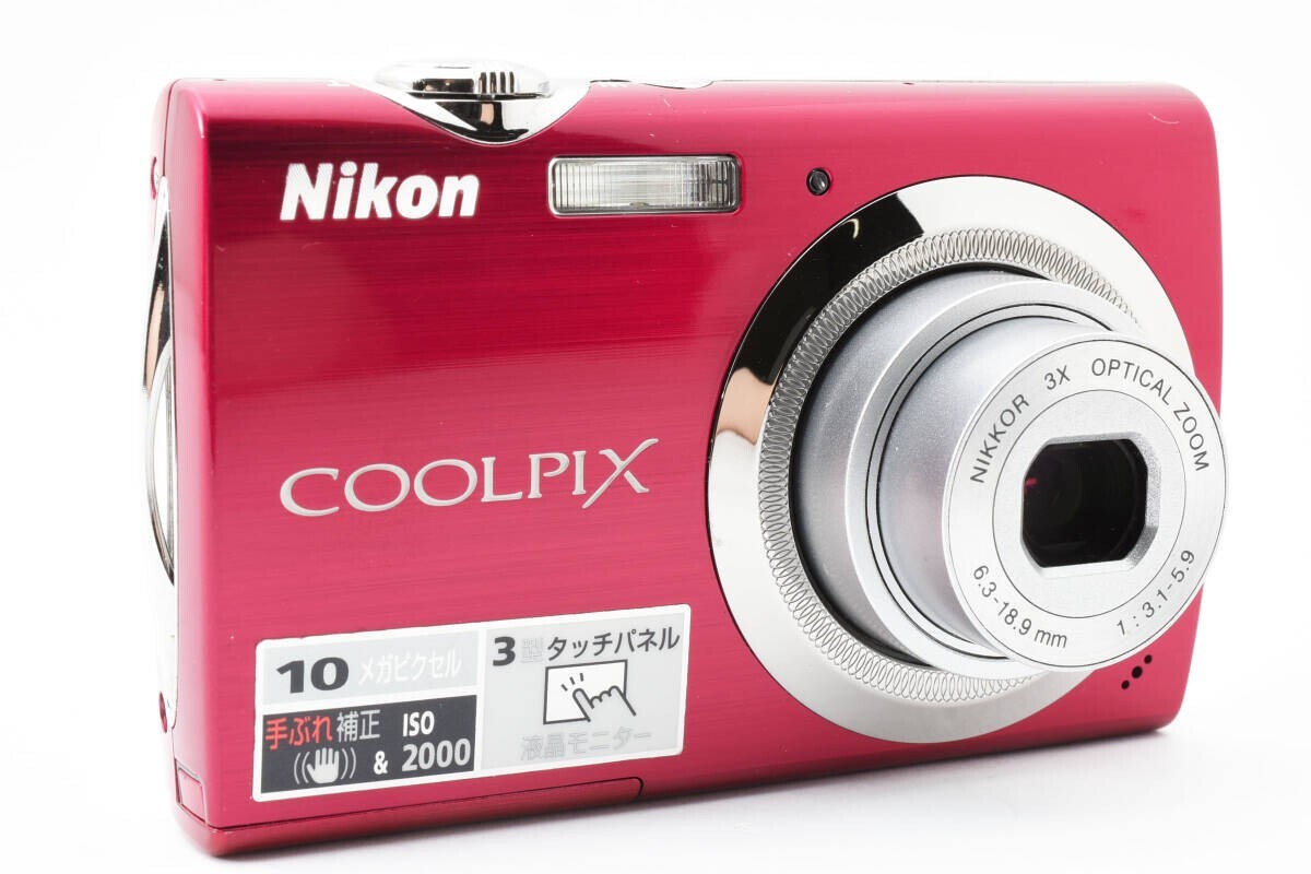 【極美品】NIkon COOLPIX S230 ローズレッド Nikon COOLPIX S230 Rose Red 10.0MP Digital Camera English